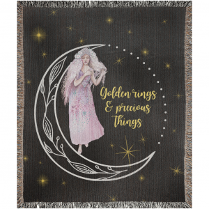 Lunar Moon Godess Woven Blanket, Throw, Bedcover, Wallhanging, Gifts For Women, Magical Gift,
