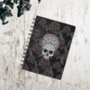 Rune Skull n black rose spiral notebook